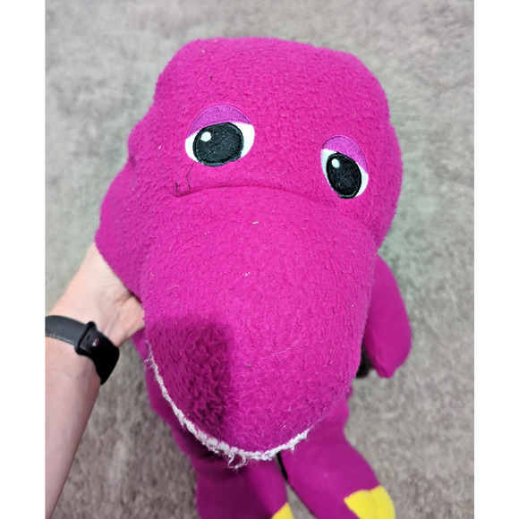 Rare Vintage Pillow Buddies Barney Plush Pillow Stuffed Toy Htf Crown Crafts - Picture 5 of 6